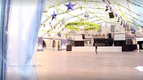 Preparativos para una macrofiesta en Cataluña Preparativos para una macrofiesta en Cataluña