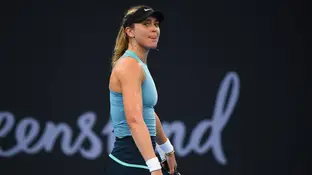 Paula Badosa se lamenta en el torneo de Brisbane Paula Badosa se lamenta en el torneo de Brisbane