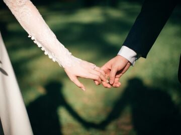 Pareja el d&iacute;a de su boda