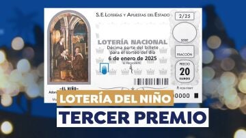 Tercer premio de la Lotería del Niño 2025