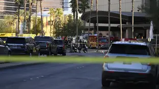 Explosión frente a la torre Trump en Las Vegas Explosión frente a la torre Trump en Las Vegas