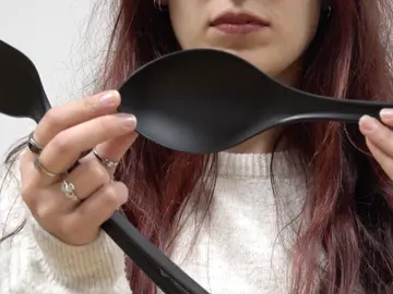 Utensilios de cocina de plástico negro Utensilios de cocina de plástico negro