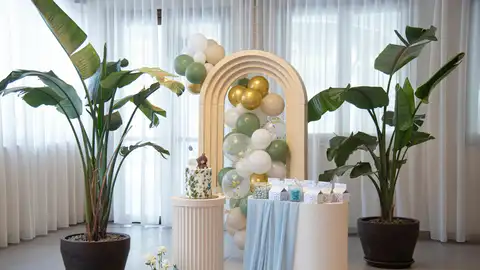 Decoración con tonos verdes y pastel Decoración con tonos verdes y pastel