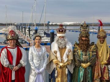 Carolina Marín, junto a los Reyes Magos en Huelva