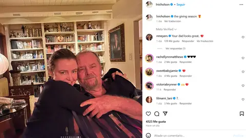 Lorraine y su padre Jack Nicholson Lorraine y su padre Jack Nicholson