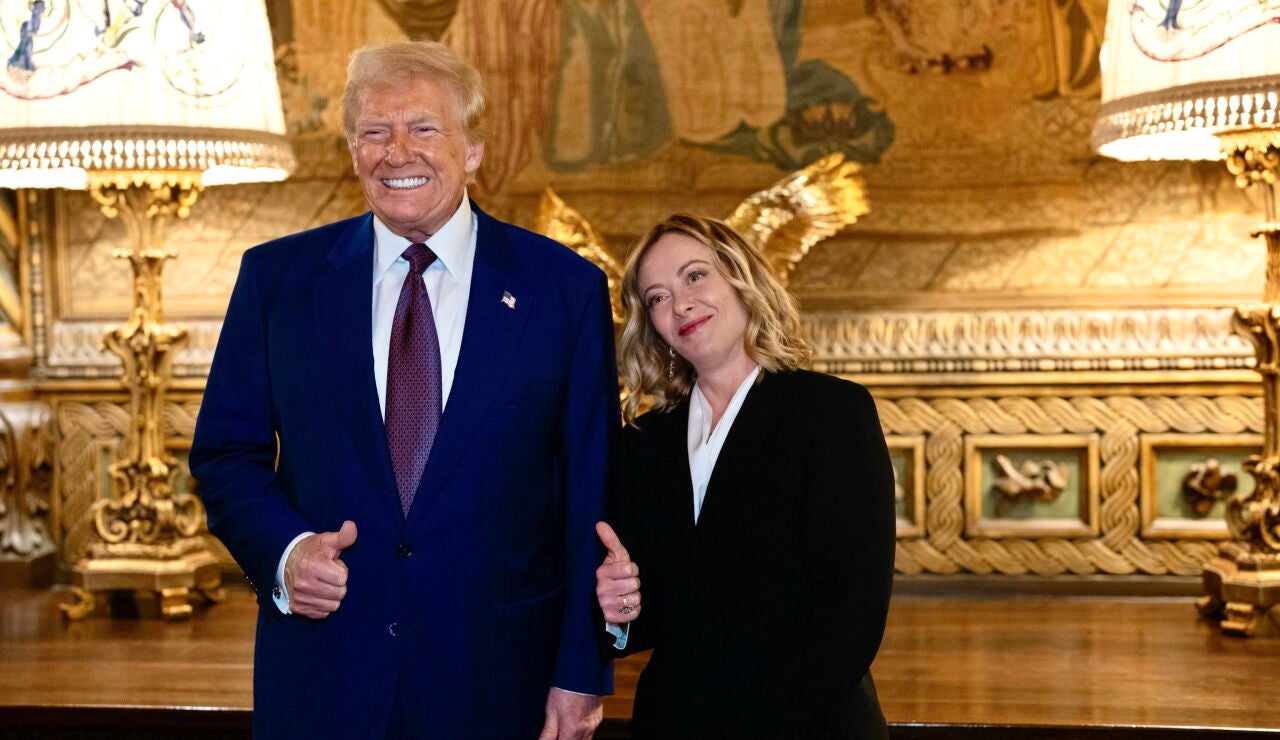 Giorgia Meloni y Donald Trump
