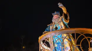 Cabalgata de los Reyes Magos por el centro de la ciudad de Madrid. Cabalgata Reyes Magos en Madrid