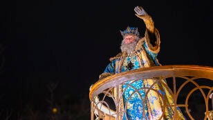 Cabalgata de los Reyes Magos por el centro de la ciudad de Madrid.