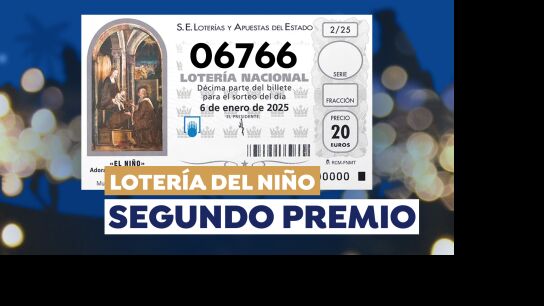 Segundo premio de la Loter&iacute;a del Ni&ntilde;o 2025
