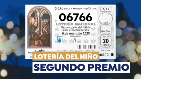 Segundo premio de la Lotería del Niño 2025 Segundo premio de la Lotería del Niño 2025