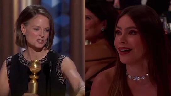 Jodie Foster y Sofía Vergara en los Globos de Oro Jodie Foster y Sofía Vergara en los Globos de Oro