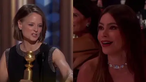 Jodie Foster y Sofía Vergara en los Globos de Oro Jodie Foster y Sofía Vergara en los Globos de Oro