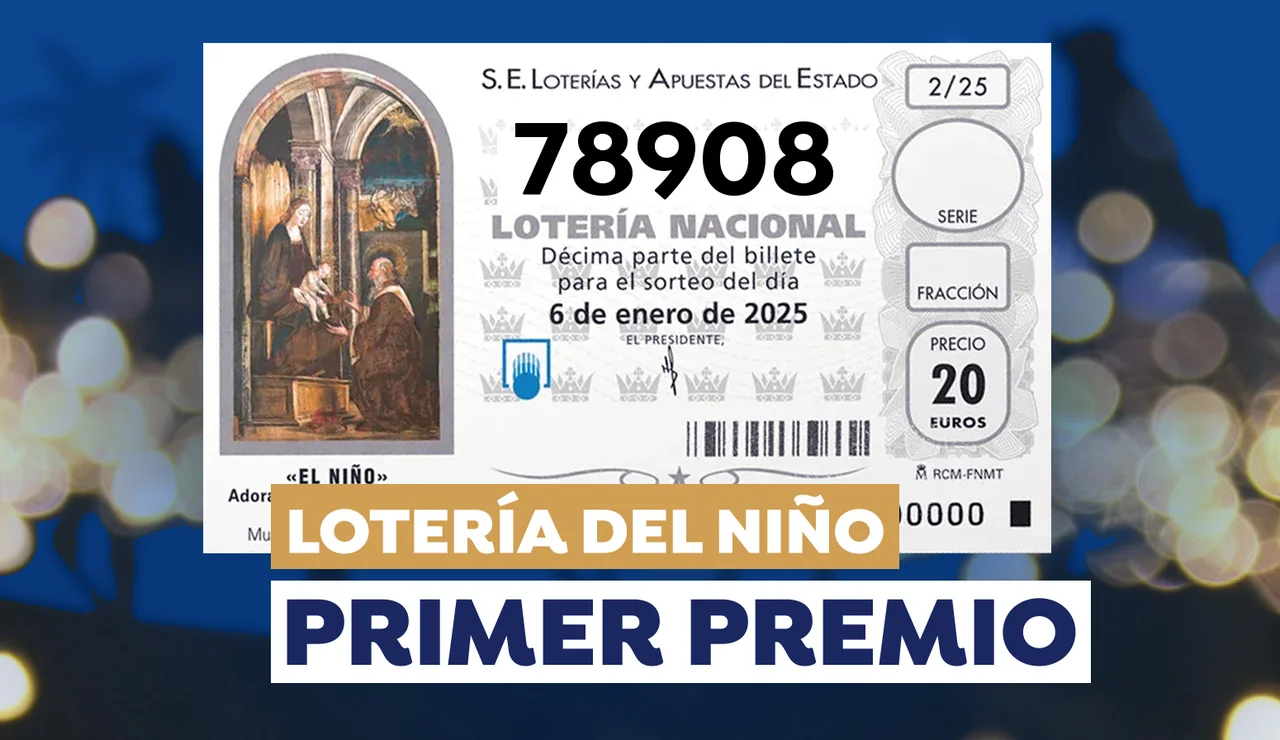 Primer premio de la Lotería del Niño 2025