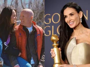 Emma Heming, Bruce Willis y Demi Moore Emma Heming, Bruce Willis y Demi Moore