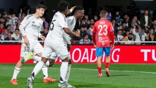 Camavinga celebrando su gol ante la Deportiva Minera