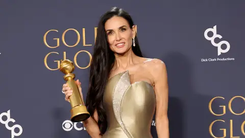 La emoción de Demi Moore al ganar su primer Globo de Oro a los 62 años: "Estaba tocando fondo"