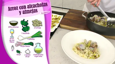 Ingredientes Arroz con alcachofas y almejas Ingredientes Arroz con alcachofas y almejas