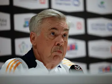 Ancelotti atiende a los medios en Arabia Saudí Ancelotti atiende a los medios en Arabia Saudí
