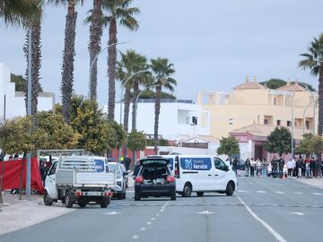 Imagen del lugar del apuñalamiento en Gerena, Sevilla