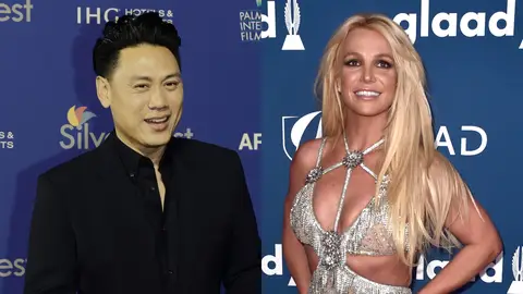 Jon M. Chu y Britney Spears Jon M. Chu y Britney Spears