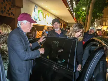 Antonio Banderas con Richard Gere y su mujer, Alejandra Silva, en Málaga Antonio Banderas con Richard Gere y su mujer, Alejandra Silva, en Málaga
