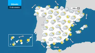 El tiempo del sábado 11 de enero de 2025 El tiempo del sábado 11 de enero de 2025