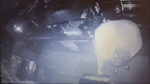 Imagen de uno de los ladrones de un restaurante en Tierra Estalla, Navarra. Imagen de uno de los ladrones de un restaurante en Tierra Estalla, Navarra.