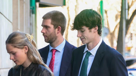 Irene, Juan y Pablo Urdangarin, en Madrid