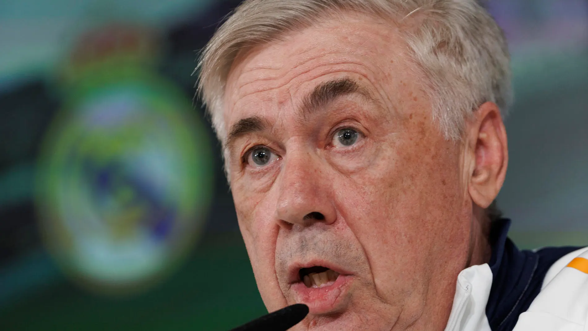 Carlo Ancelotti en rueda de prensa en Valdebebas Carlo Ancelotti en rueda de prensa en Valdebebas