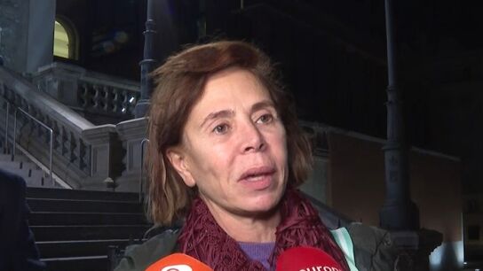 &Aacute;gatha Ruiz de la Prada en el funeral de &Aacute;lvaro Entrecanales