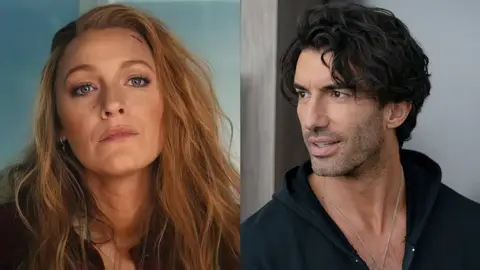 Blake Lively y Justin Baldoni en It End with Us Blake Lively y Justin Baldoni en It End with Us