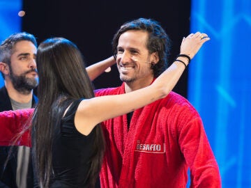 Feliciano López abraza a Victoria de Marichalar