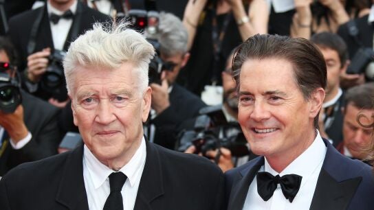 David Lynch y Kyle MacLachlan en Cannes en 2017