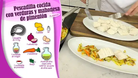 Ingredientes Pescadilla cocida con verduras Ingredientes Pescadilla cocida con verduras