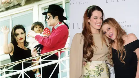 Lisa Marie Presley con Michael Jackson/Riley Keough con Lisa Marie Presley Lisa Marie Presley con Michael Jackson/Riley Keough con Lisa Marie Presley