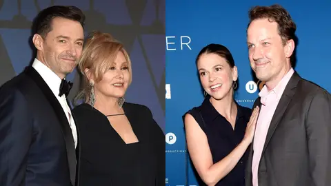 Hugh Jackman con Deborra-Lee Furness y Sutton Foster con Ted Griffin Hugh Jackman con Deborra-Lee Furness y Sutton Foster con Ted Griffin