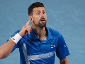 Novak Djokovic en el partido contra Carlos Alcaraz