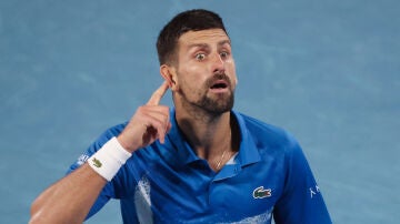 Novak Djokovic en el partido contra Carlos Alcaraz