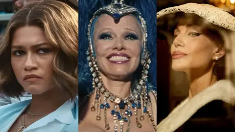 Montaje de Zendaya, Pamela Anderson y Angelina Jolie Montaje de Zendaya, Pamela Anderson y Angelina Jolie
