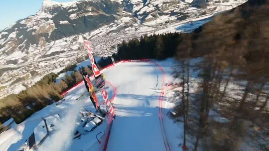 El desafío extremo de Dario Costa volando en Streif a 35 km/h El desafío extremo de Dario Costa volando en Streif a 35 km/h