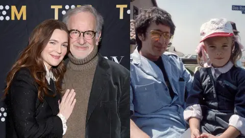Drew Barrymore y Steven Spielberg, antes y ahora Drew Barrymore y Steven Spielberg, antes y ahora