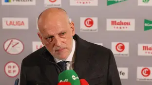 El presidente de LaLiga, Javier Tebas, en un acto en Madrid El presidente de LaLiga, Javier Tebas, en un acto en Madrid