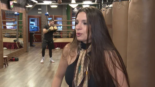 La Pucci, en el gimnasio donde entrena a diario La Pucci, en el gimnasio donde entrena a diario