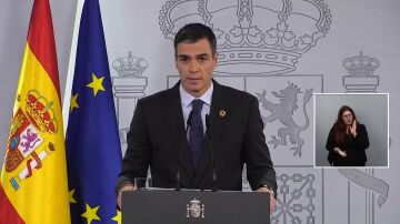 Comparecencia de Pedro Sánchez en Moncloa