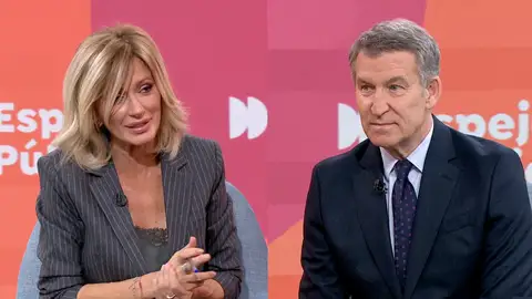 Feijóo en Espejo Público. Feijóo en Espejo Público.