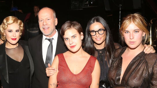 Demi Moore y Bruce Willis con sus hijas Rumer, Tallulah y Scout