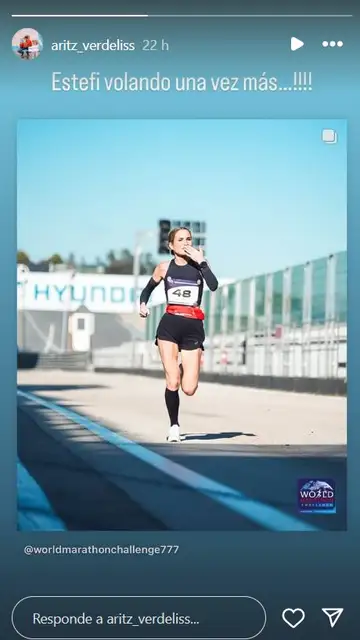 Stories de Aritz animando a Verdeliss tras una maratón Stories de Aritz animando a Verdeliss tras una maratón