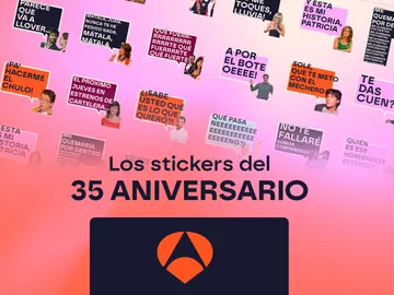 Descárgate todos los stickers del 35 aniversario de Antena 3 Descárgate todos los stickers del 35 aniversario de Antena 3