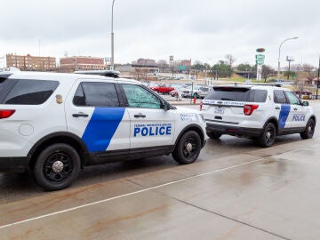 Un coche de la Policía del Servicio de Protección Federal en Kansas City, Missouri, EE.UU.