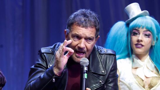 Antonio Banderas en la presentaci&oacute;n de su musical Gypsy en Madrid